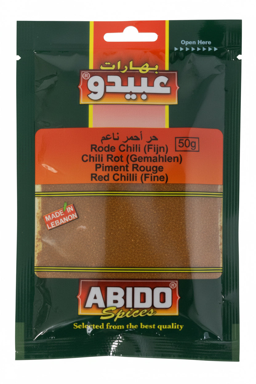 Piment Rouge Moulu (Fine) Abido 50g